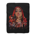 Cardi B Tour Sherpa Blanket — Cozy Celebrity Collage Throw
