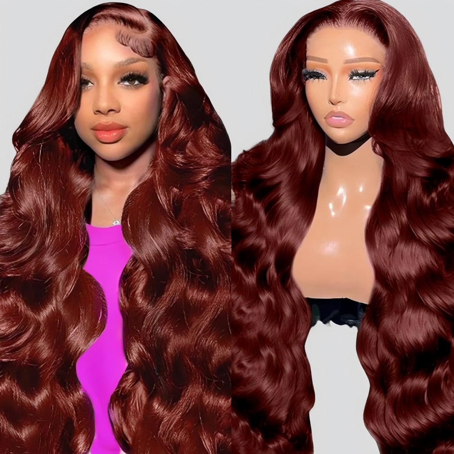 28 Inch 99j Burgundy Lace Front Wigs Human Hair Red Burgundy Wig 180% Density 13x6 Body Wave Lace Front Wigs Pre Plucked Glueless Lace Front Wigs Human Hair for Women